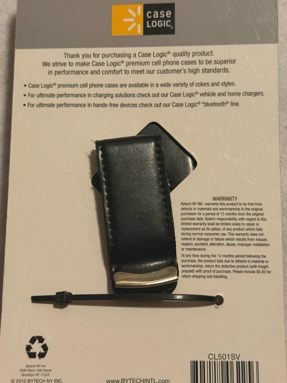 Case Logic Black Leather Universal Phone Holster - Executive Series